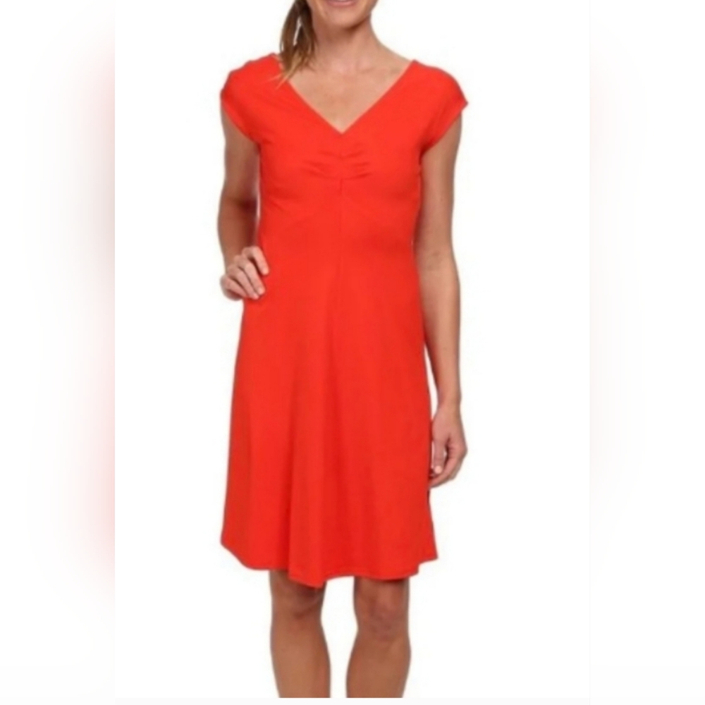 Patagonia Red Midi V-Neck Sleeveless Activewear Casual Dress Size XL